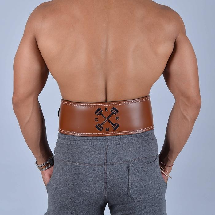 SABUK FITNESS & GYM BAHAN SEMI KULIT SABUK ANGKAT BEBAN - KMCR