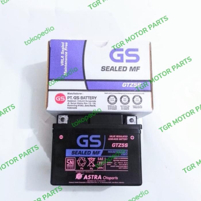 Aki Gs Astra Gtz5S 12V 3.5 Ampere Original Beat Vario Mio J Original