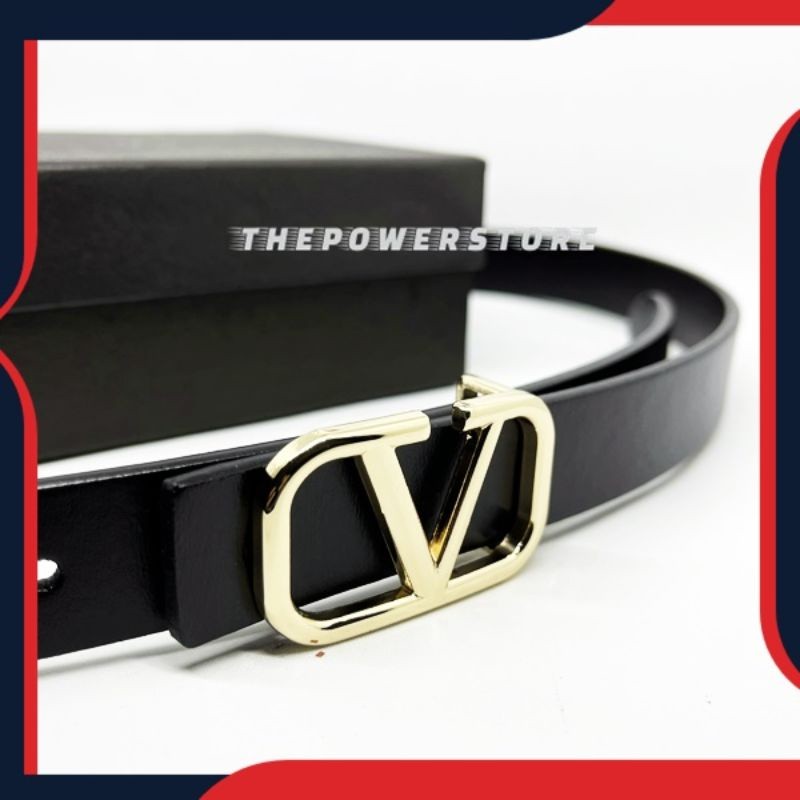 IKAT PINGGANG WANITA VALENTINO 2.5CM BELT PEREMPUAN LOGO V