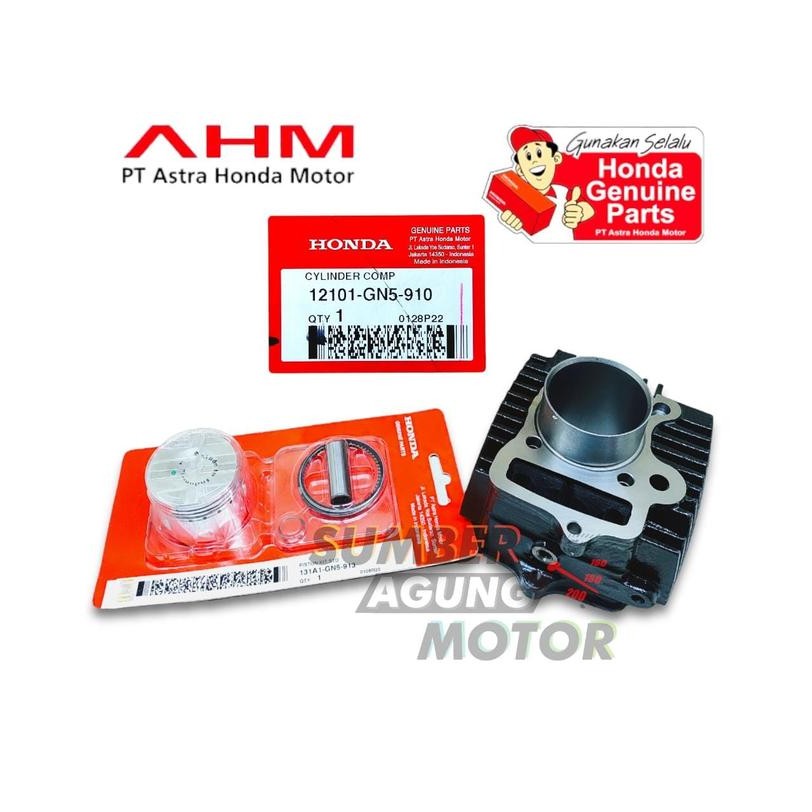 Cylinder Blok Buring Seher Set Grand Supra X Prima Original Ahm 12101-Gn5-910