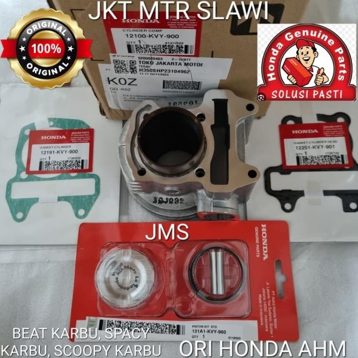 Cylinder Comp Block Piston Kit Ring Seher Beat Lama Beat Karbu Ori