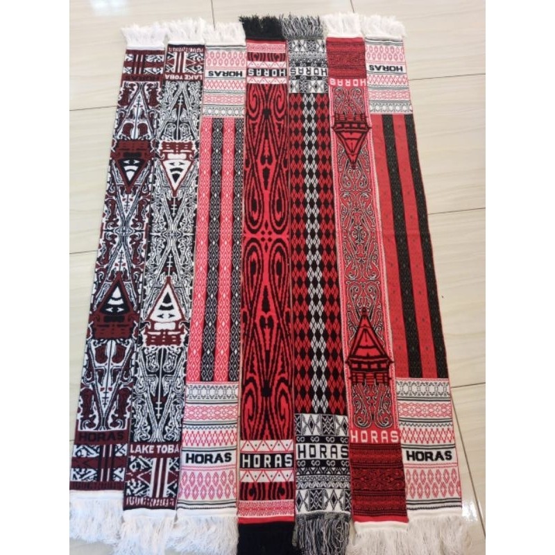 syal rajut Batak/syal batak horas/stola ulos batak