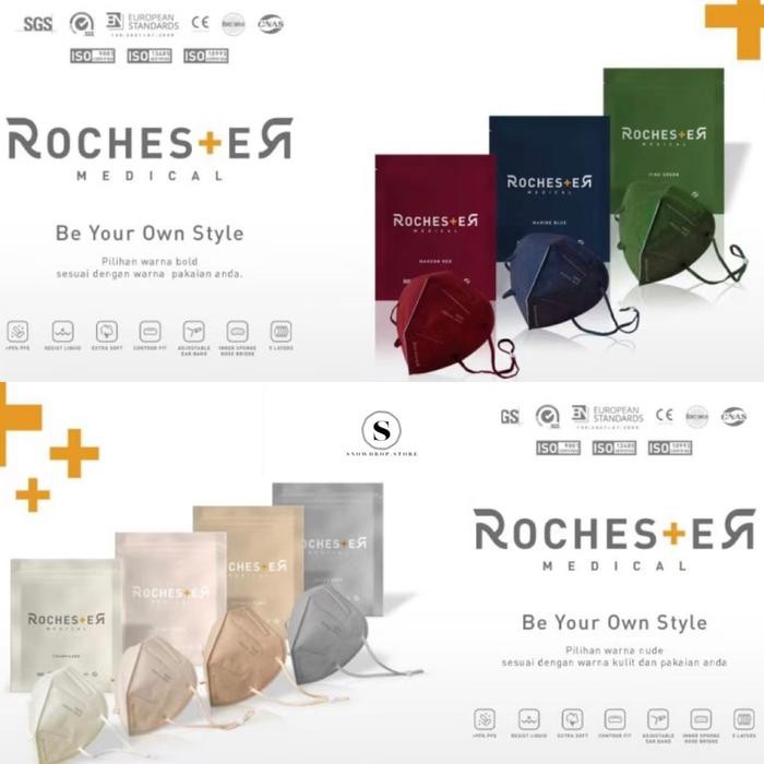 MASKER KN95 ROCHESTER KAZE PREMIUM QUALITY MASKER KN 95 5PLY ORIGINAL