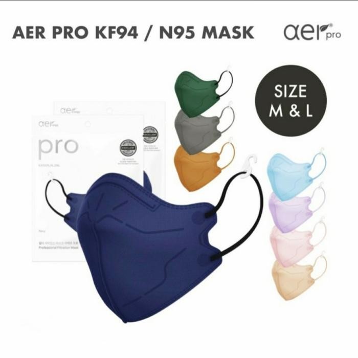 [1 Pcs] Masker Korea Aer Pro Filtration Disposable 4 ply Mask/N95 -