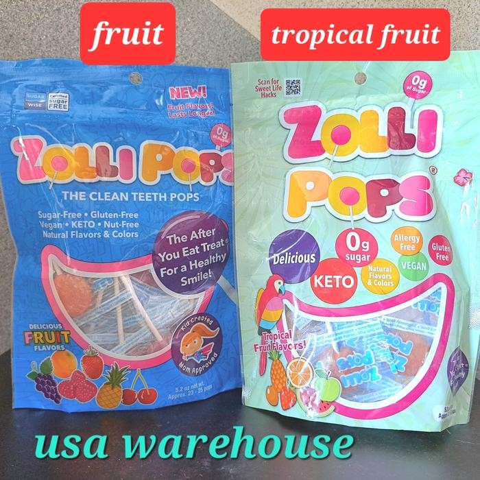 

Zollipops Zolli Pops Clean Teeth Pops Permen Lolipop Sigar free isi 25