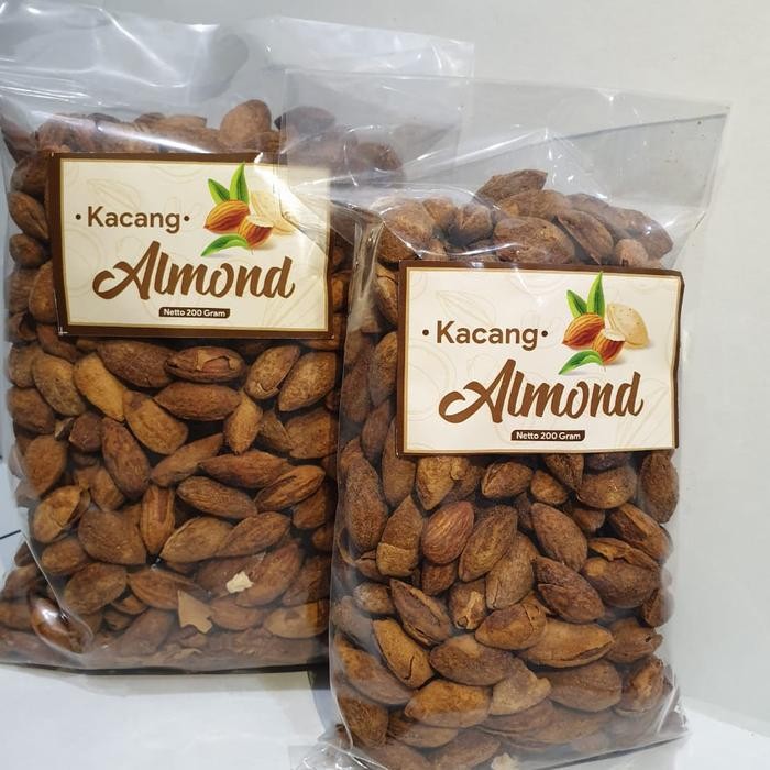

Kacang Almond Panggang Roasted 1 Kg Kacang Almond Cangkang Rasa Susu