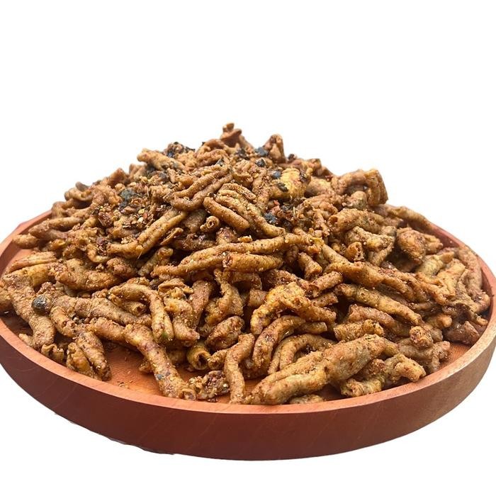 

kripik usus pedas daun jeruk 500gr cemilan food snacks keripik Makanan crispy