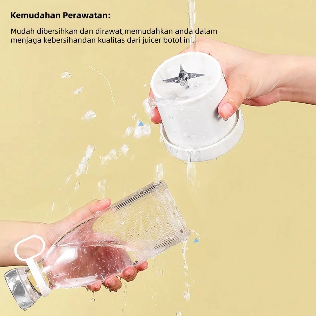 Blender Portable Blender Jus Juicer Blender Buah 6 Mata Pisau Blender