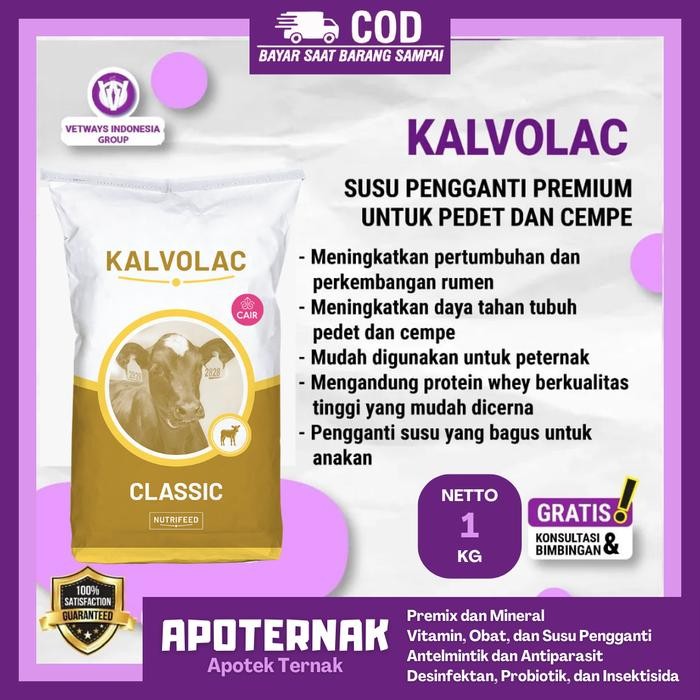 KALVOLAC 1 kg Susu Anak Sapi Pedet Susu Anak Kambing Cempe Premium