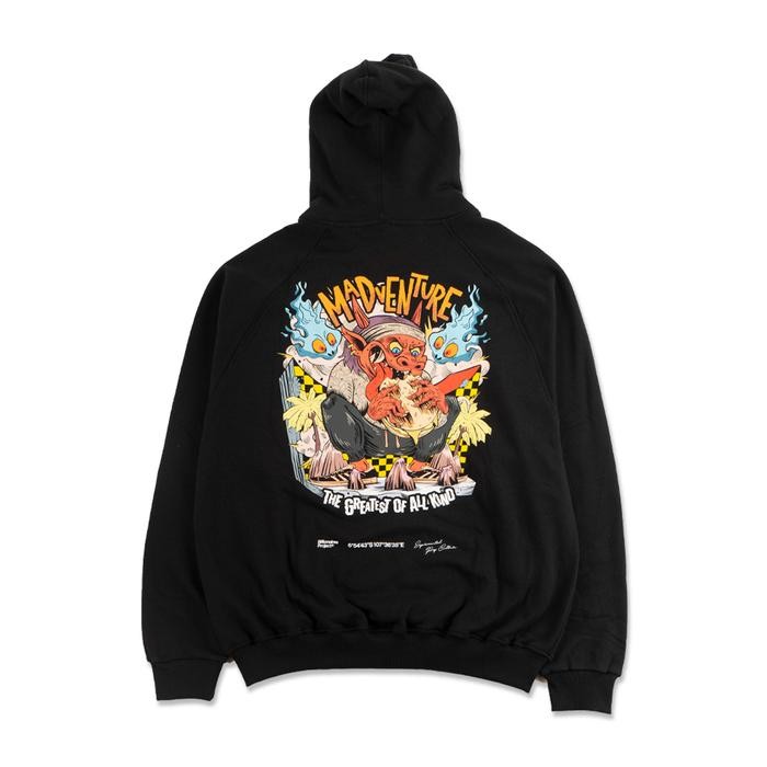 BURUAN,. BILLIONAIRES PROJECT OUTER - HOODIE GLUTTONY BLACK