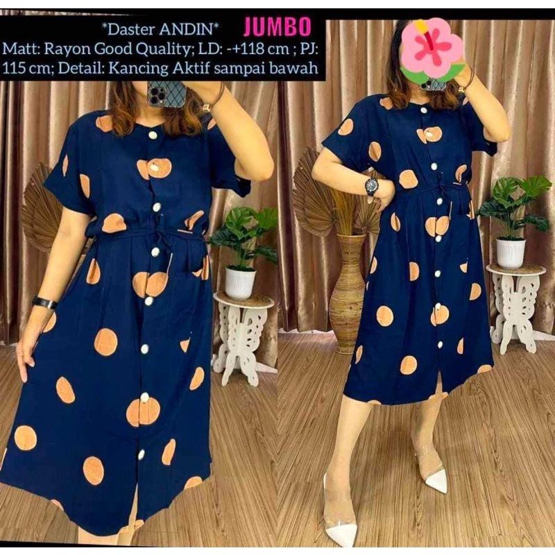 NEW DEALS Daster rayon adem Andin firall motif polkadot
