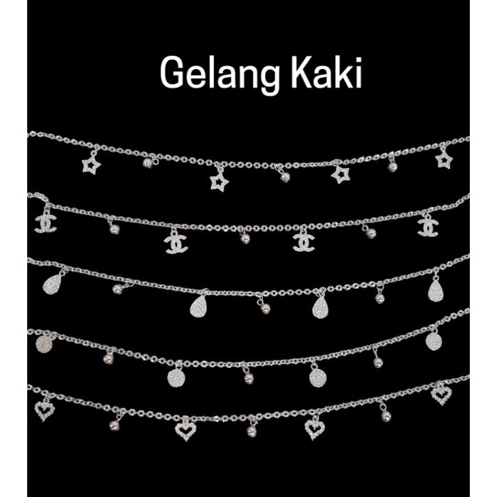 Gelang Kaki Desa Perak Asli 925 Lapis Mas Putih