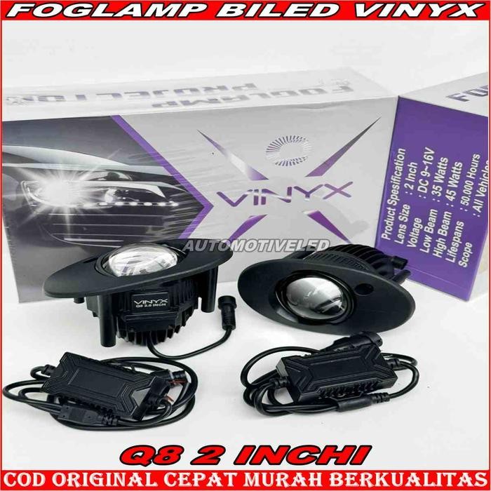 TOP ORIGINAL BILED FOGLAMP PROJIE FOGLAMP PROJECTOR BILED VINYX Q8 3 WARNA 2 INCH LAMPU KABUT PROJIE