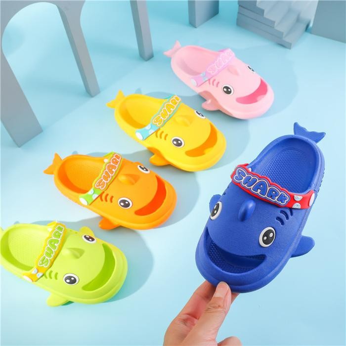 ShoesKids- Okaido Sandal Slop Ikan Anak Anak Karet Eva Model Korea Style Kekinian Fashion Sandal