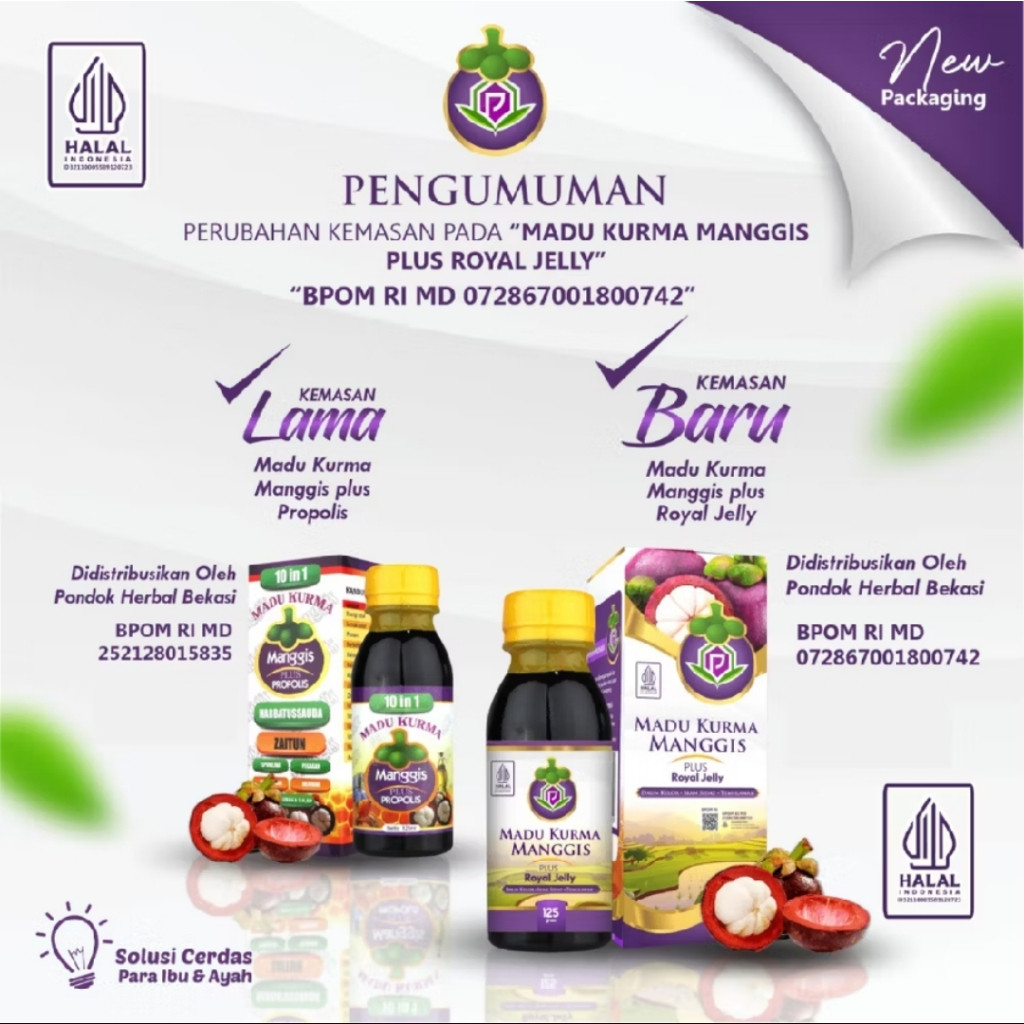 

Madu KURMA Manggis Plus Royal Jelly & Ikan Sidat Bagus Untuk Anak