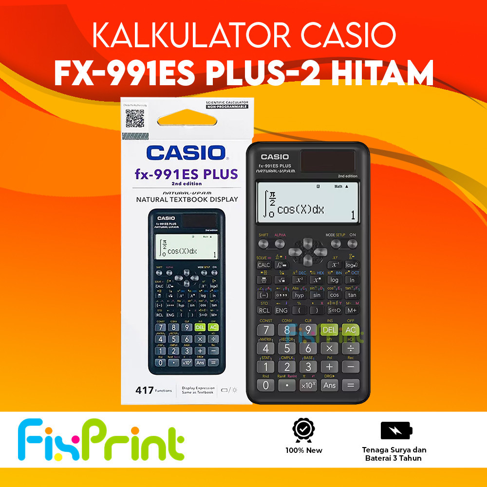 

Calculator fx-991 ES PLUS-2 Scientific Kalkulator Ilmiah Standar fx-991ES PLUS-2 Pink Hitam u