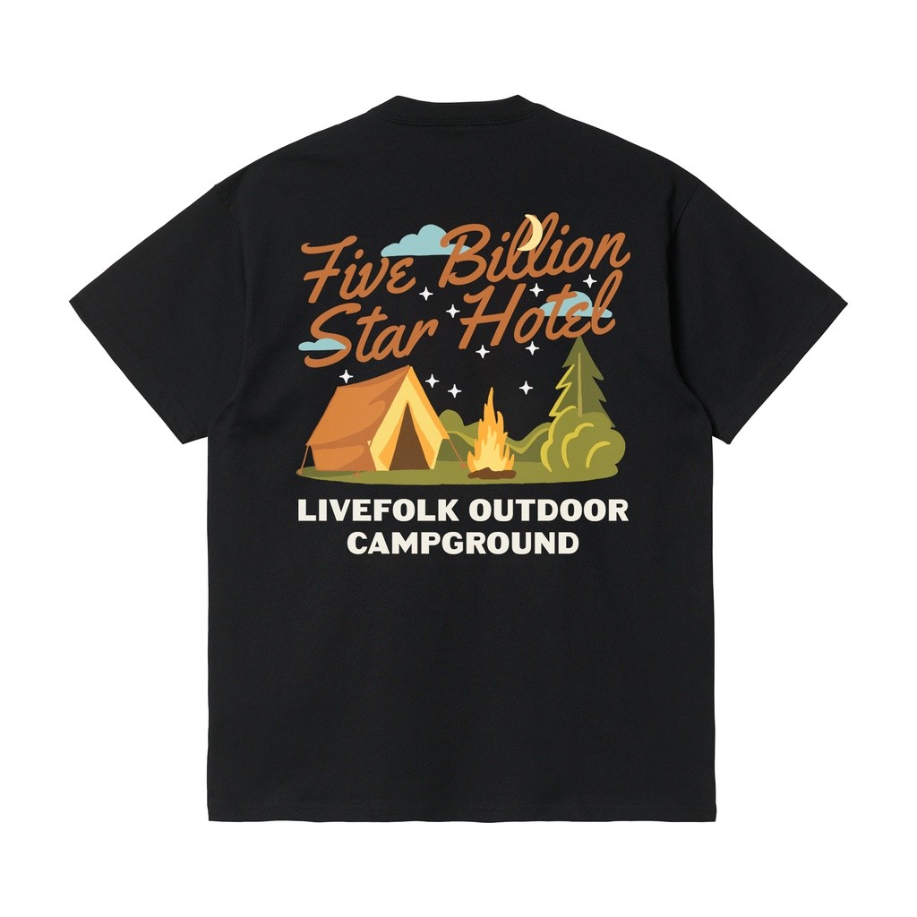 【HOT】LIVEFOLK - Hotel Black T-Shirt