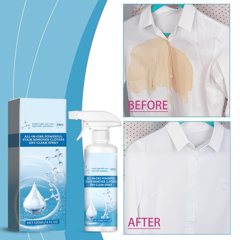 Fabric Stain Remover No-Wash Laundry Stain Remover Spray 120ml Fabric Stain Remover For Removes Oil 