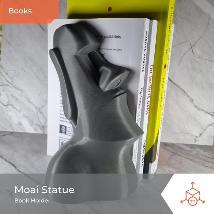 

Ready- Pembatas Penahan Buku Book End Model Patung Moai