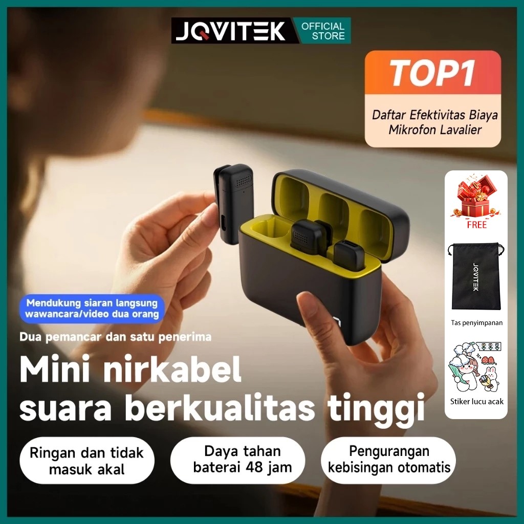 NEW PRODUCT JQVITEK WIRELESS MICROPHONE MAGNETIC CLIP ON MIC LAVALIER MICROPHONE HP PLUG & PLAY