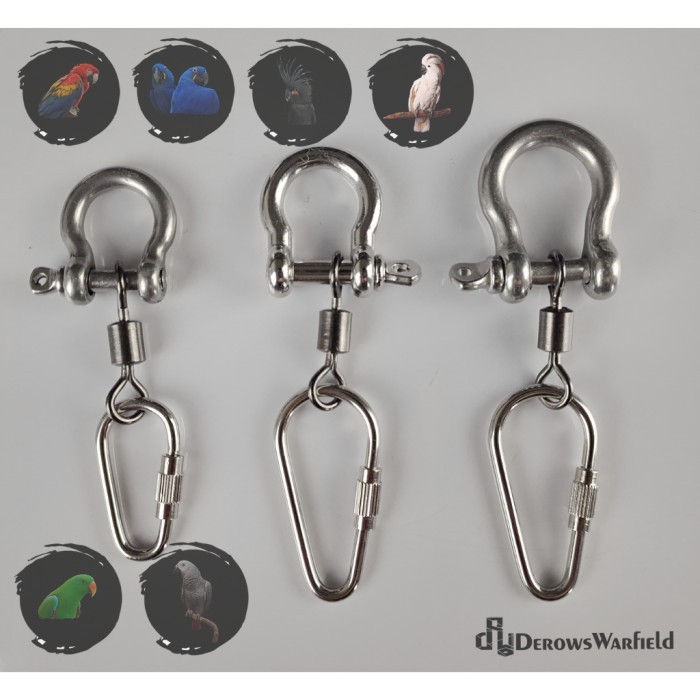 PL19 Borgol Kaki Burung Paruh Bengkok Model Omega Pengait Kaki Burung Borgol Kaki Parrot Borgol