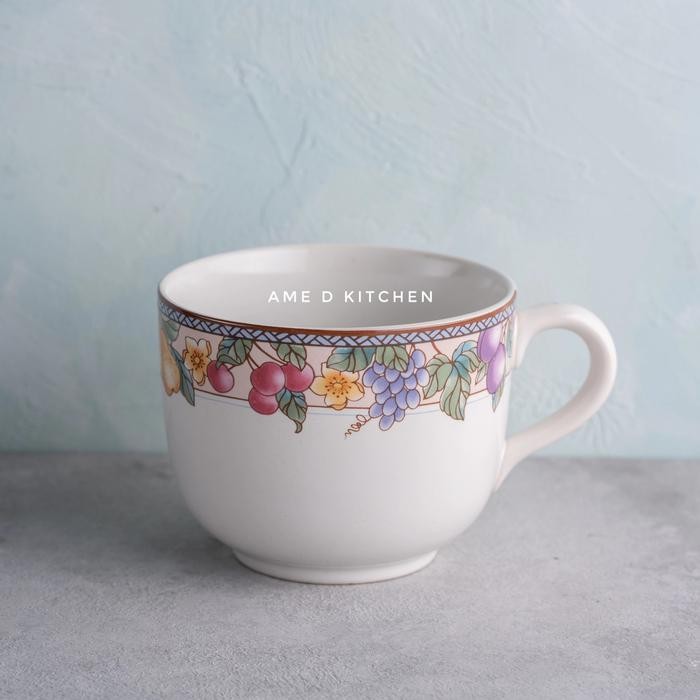 Kenanganpawon Cangkir Lepek Keramik Jumbo Sango Motif Buah