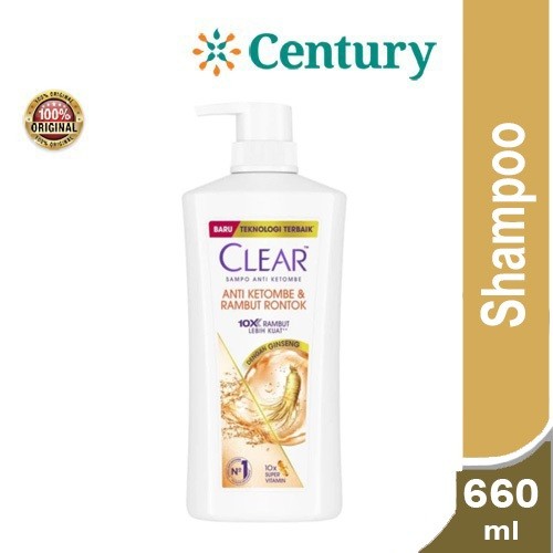 CLEAR SHAMPO ANTI KETOMBE&RONTOK 660 ML / PERAWATAN RAMBUT/ SHAMPO