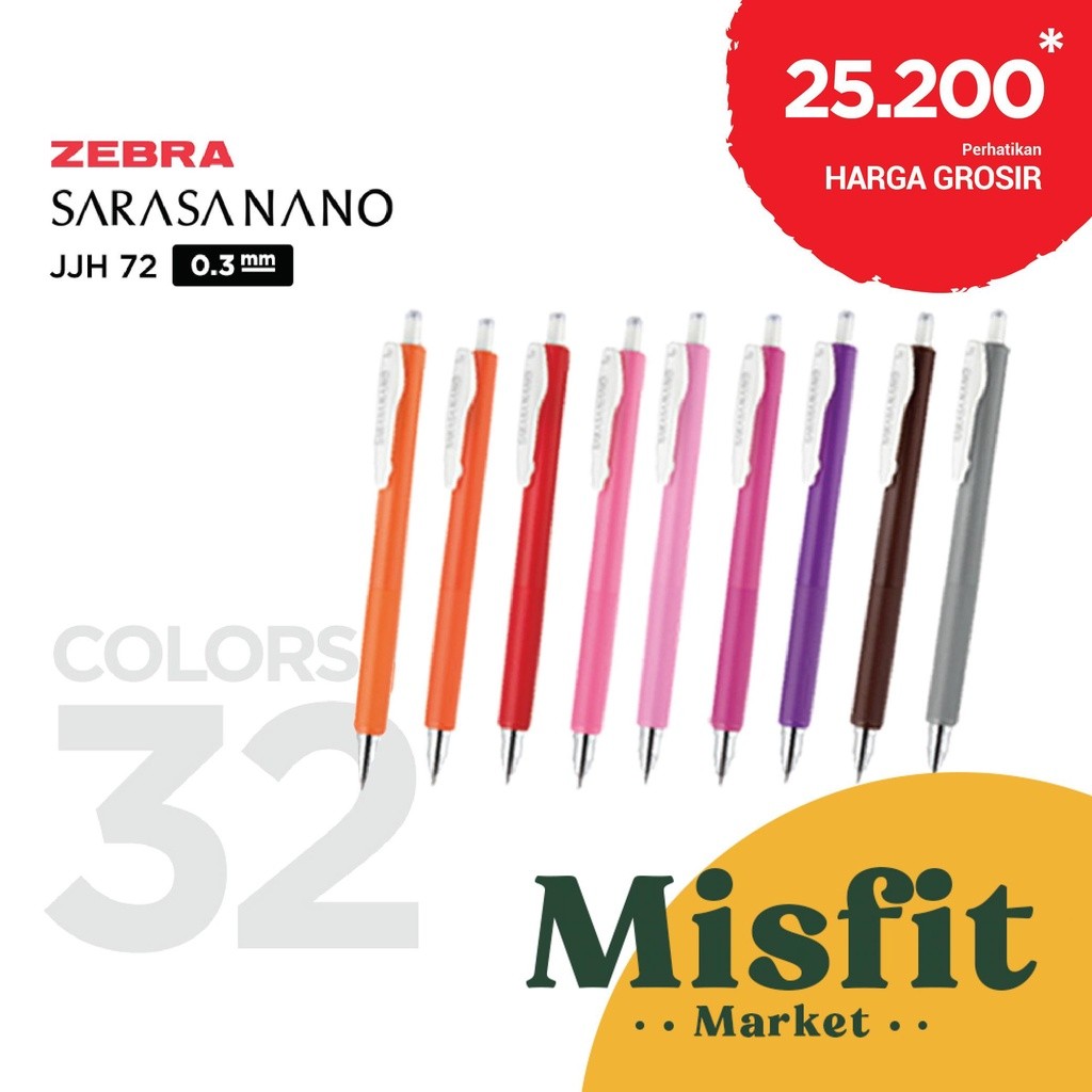 

Zebra Sarasa 0.3 mm Gel Pen Pulpen Vintage 0.3mm Bolpoin