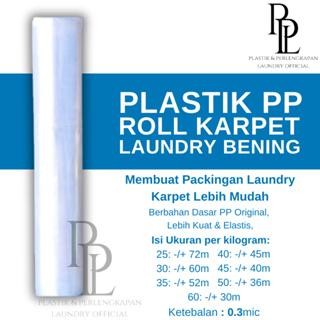 PLASTIK KARPET LAUNDRY PLASTIK PP ROLL KARPET PACKING LAUNDRY UKURAN 25/30/35/40/45/50/60 CM