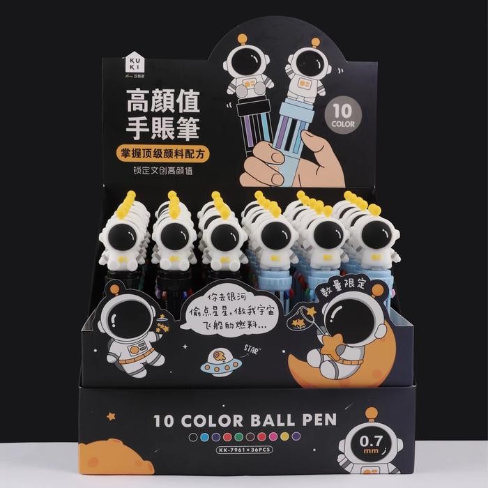 

ID KUKI PULPEN BOLPEN BALLPOINT MEKANIK 10 COLOR BALL PEN MOTIF MERMAID ASTRONOT ANIMAL TINTA