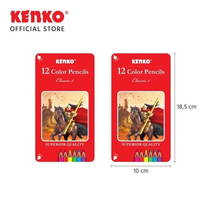 

ID UF PENSIL WARNA KENKO 12 WARNA PANJANG TIN CASE / PENSIL MEWARNAI/COLORING PENCIL