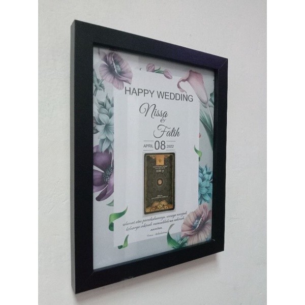 KADO PERNIKAHAN FRAME GIFT MINIGOLD