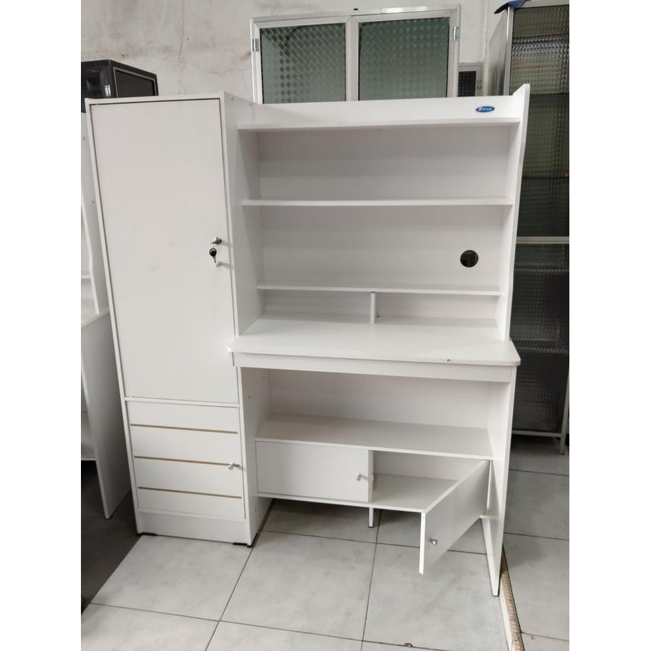 MEJA BELAJAR MEJA TULIS OLYMPIC MINIMALIS / LEMARI BUKU SERBAGUNA