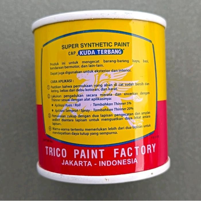 Senja_Craft Cat Kuda Terbang 100 Ml Azure Blue 944 Cat Minyak Besi Kayu Warna Biru Tua