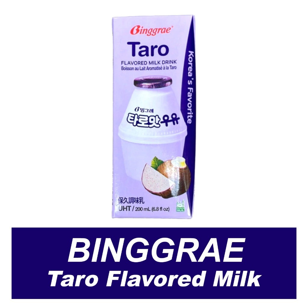 

Binggrae TARO Flavored Milk Drink import KOREA 200 ml Exp Agustus 2025 PROMO