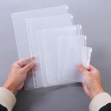 NEW Zipper Bag Binder 6 Ring A5 A6 / Organizer Isi Pocket Binder Kantong