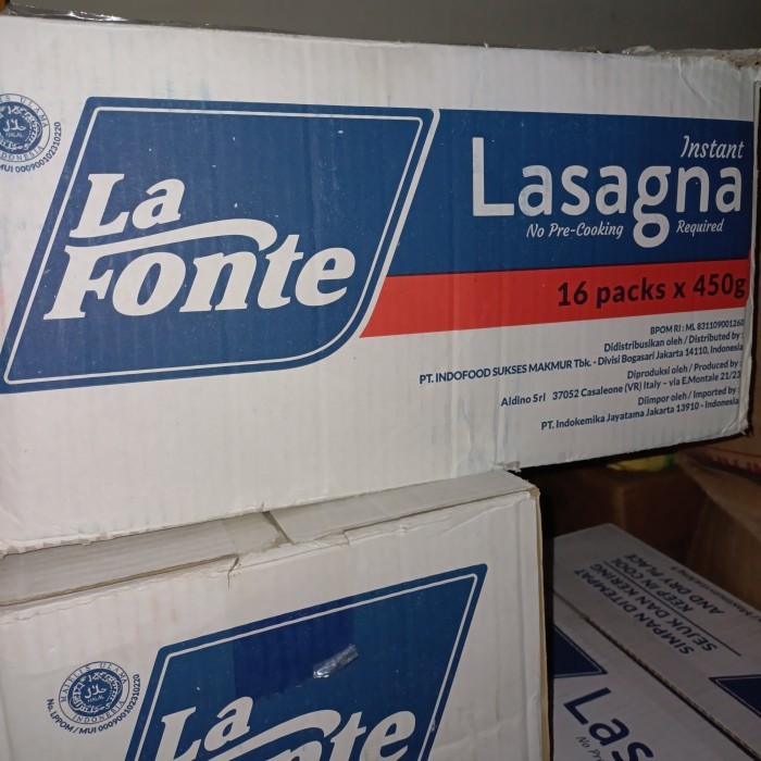 

Best Seller La Fonte Lasagna 450 Gram X 16 Pack (Kartonan)