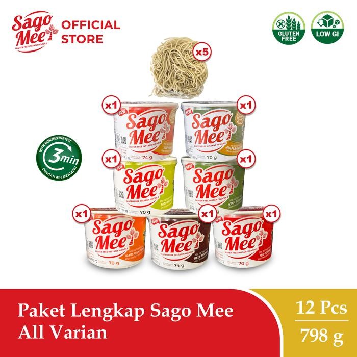

Best Seller Paket Lengkap Sago Mee Gluten Free Mie Instan All Varian + Noodle Block 60G