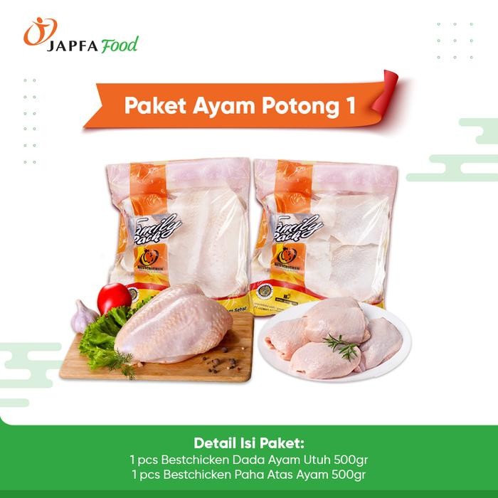

BeliSkrg,KirimHariini- Paket Ayam Potong 1 - Bundling Bestchicken Dada Ayam Utuh & Paha Atas Ayam