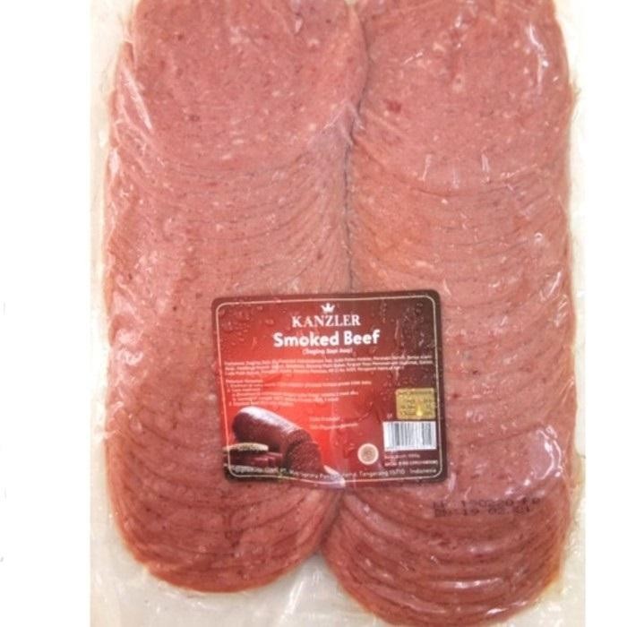 

BeliSkrg,KirimHariini- SMOKED BEEF KANZLER 1KG DAGING SAPI ASAP ISI 48PCS HALAL