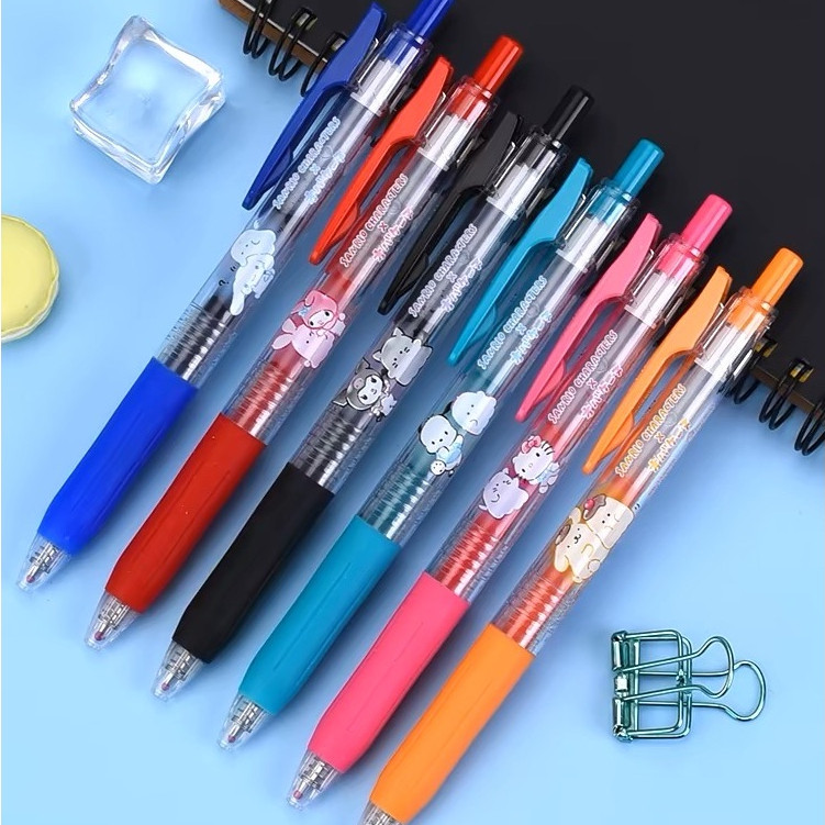 

Zebra Sarasa x Obacane Cinnamoroll Kuromi Pochacco Pompompurin My Melody Hello Kitty Gel Ink Pen