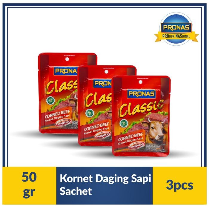 

BeliSkrg,KirimHariini- Pronas Kornet Sapi Original kemasan sachet 50 g
