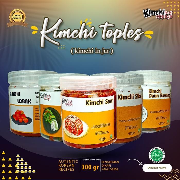 

PastikanDikirimLgsg- Kimchi Fresh Korea Halal Kimchi In Jar Plastik Kimchi Oppaya (300g)