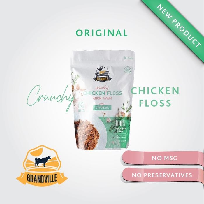 

PastikanDikirimLgsg- GRANDVILLE CHICKEN FLOSS RASA ORIGINAL / 100G