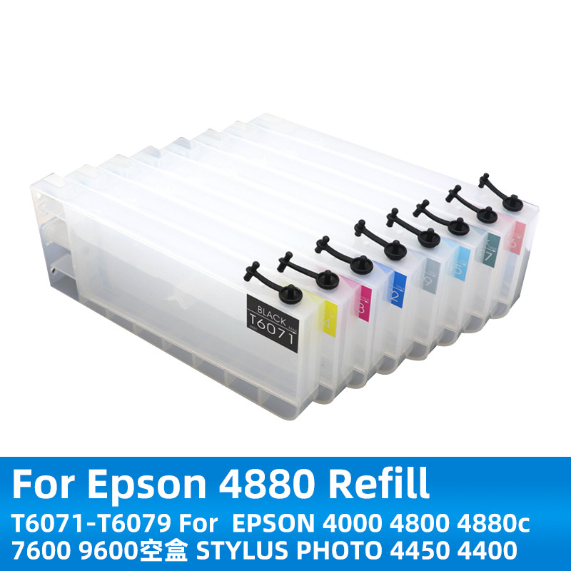 New T6071-T6079 Compatible Refillable Cartridges For Epson 4880 wide format printer For EPSON 4000 4