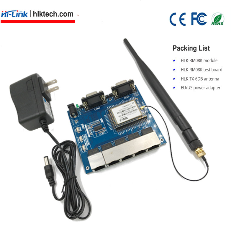 Hi-Link HLK-RM08K MT7628K solution serial wifi module ethernet serial port UART to WIFI module MT768