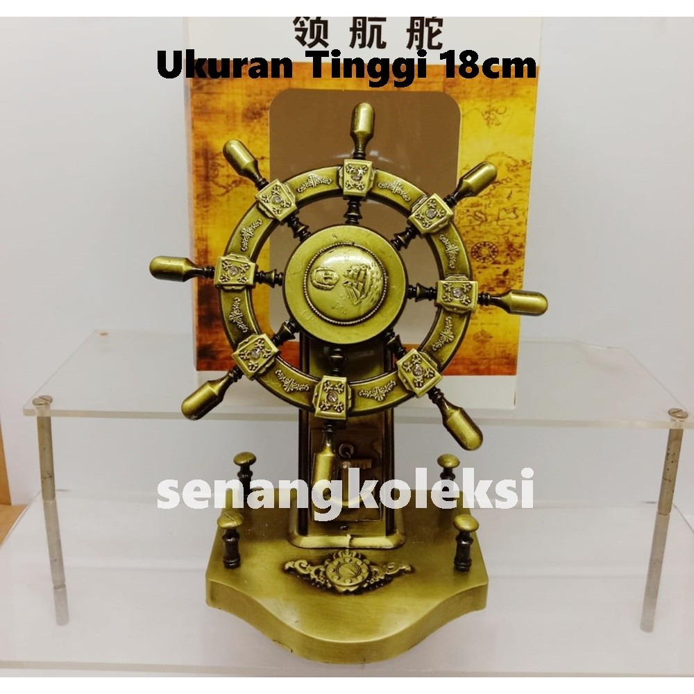 Miniatur Pajangan Replika Stir Nahkoda Kapal