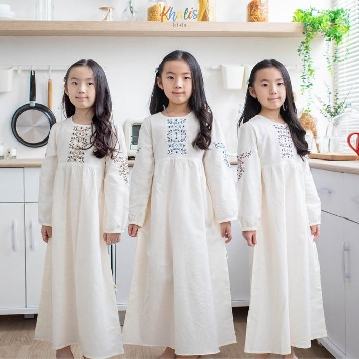 Hayat- [Khalis Kids] Arisa Dress Gamis / Baju Dress Gamis Anak Perempuan 1-8 Tahun