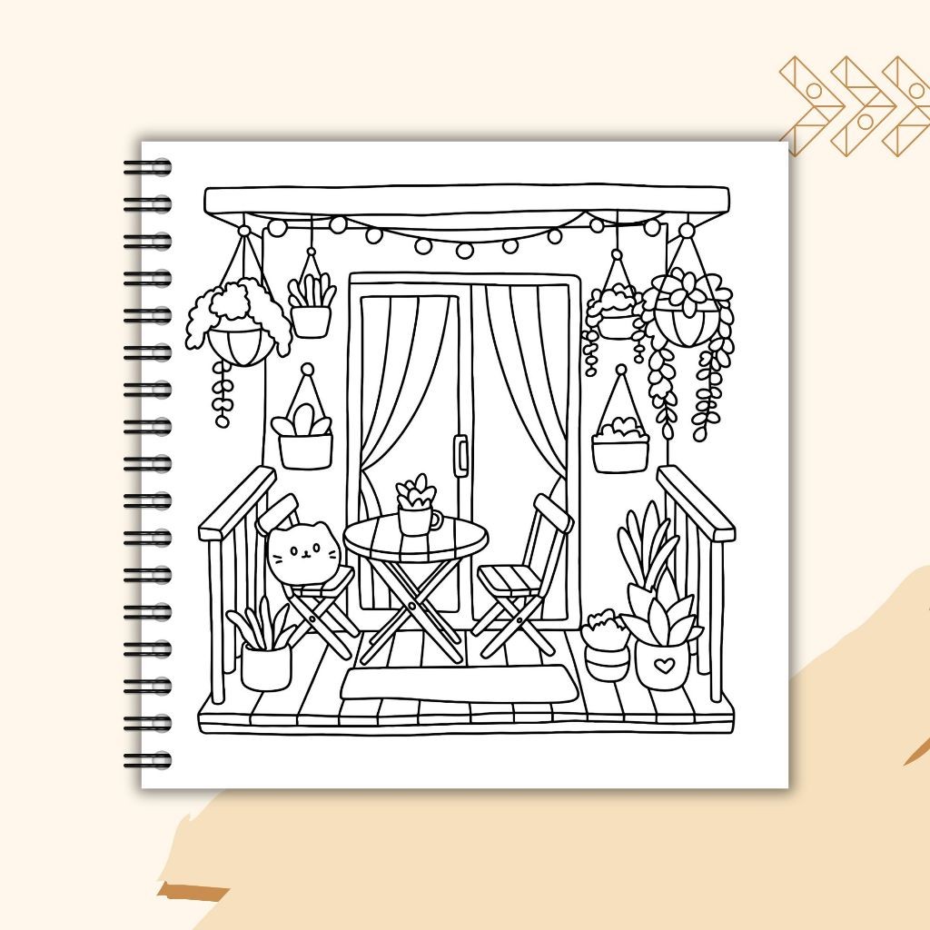 

Cozy Retreat Colng Book for Adult and kids