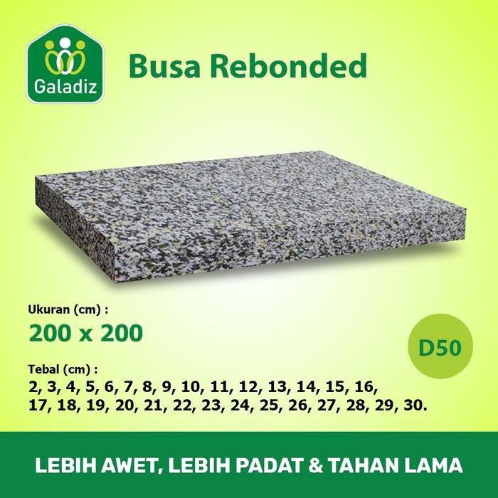 Busa Rebonded / Rebonded Foam / Matras Density 50 Uk 200 x 200